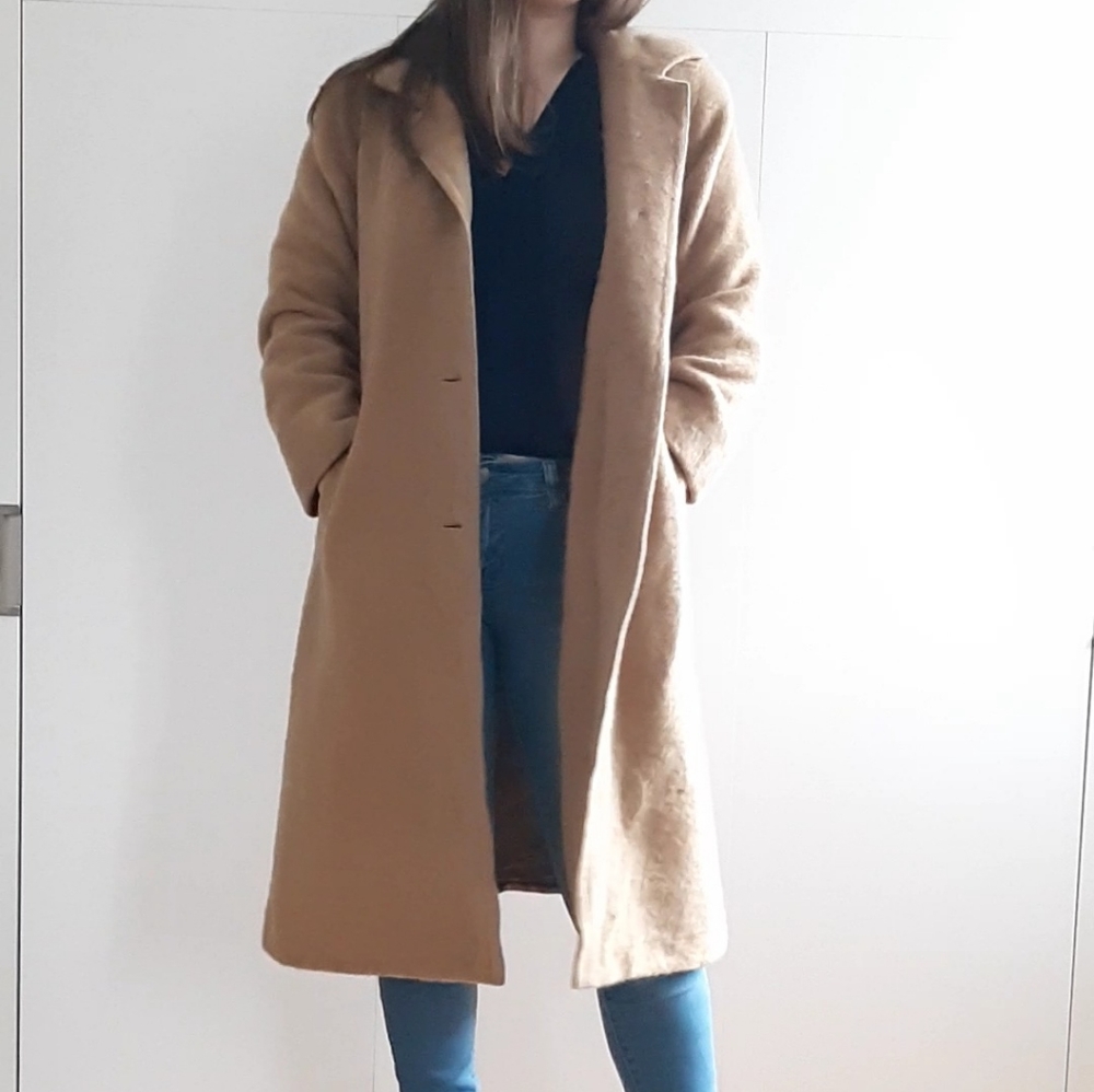 Claude Havrey vintage camel hair full length coat